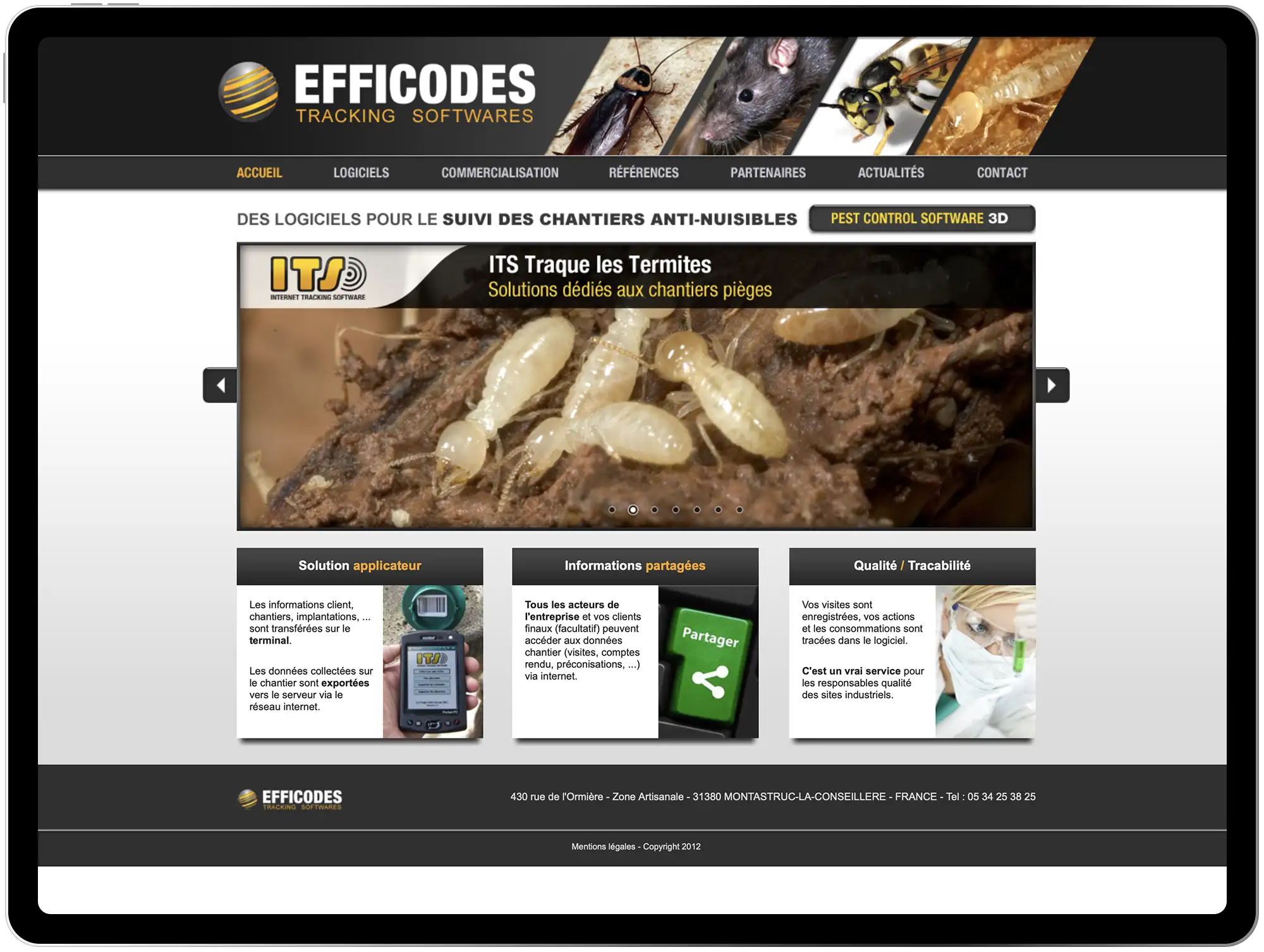 Site internet efficodes par Aquaréel